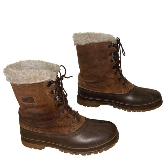 Vintage Sorel Steel Shank Boots Men’s 11 | Made in USA | Brown Duck Winter Boots - Picture 1 of 10